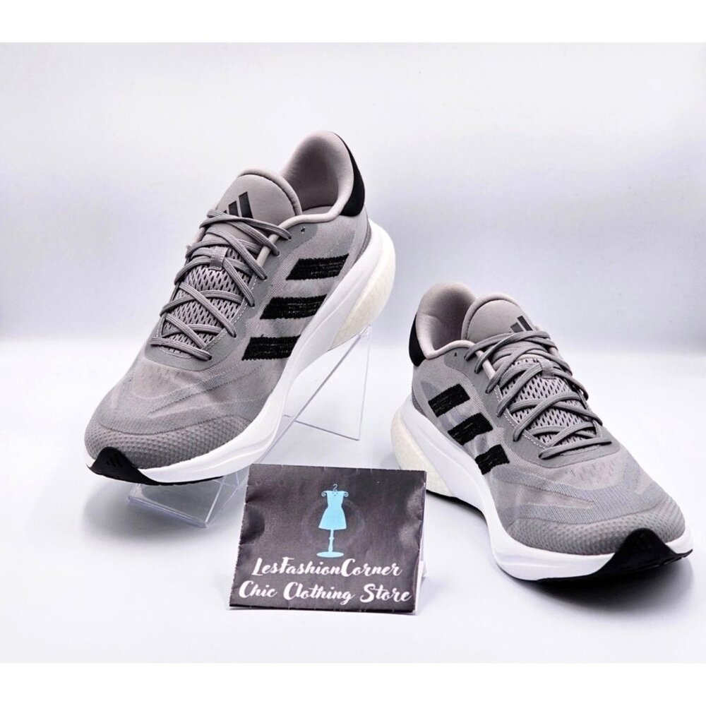 NWOB Adidas Men's Gray/Black Supernova Running Athletic Sneakers Size 11 2159